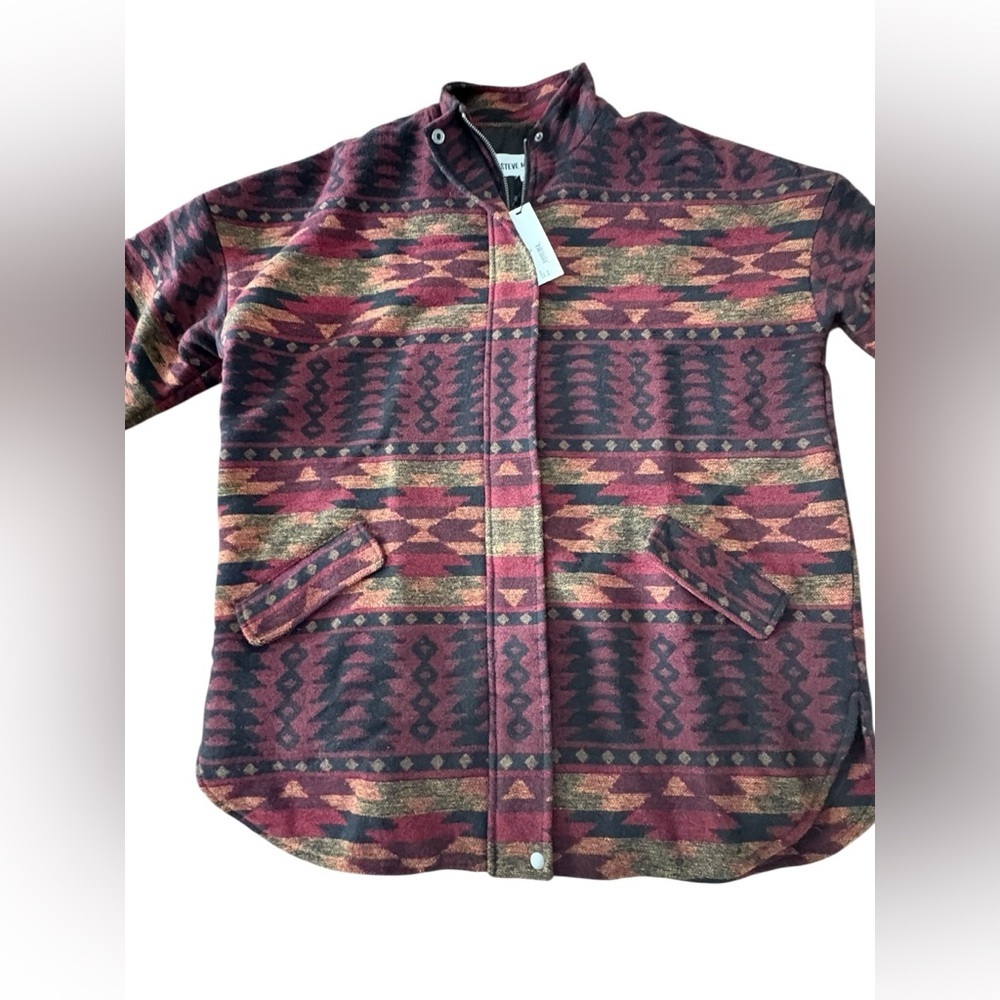 Steve Madden Multicolor Patterned Pea Coat - Picture 3 of 13